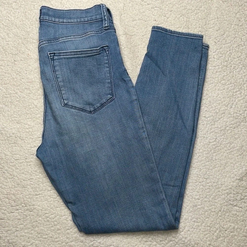 J Crew soft Denim Jeans Distressed ripped  High waist Size 28